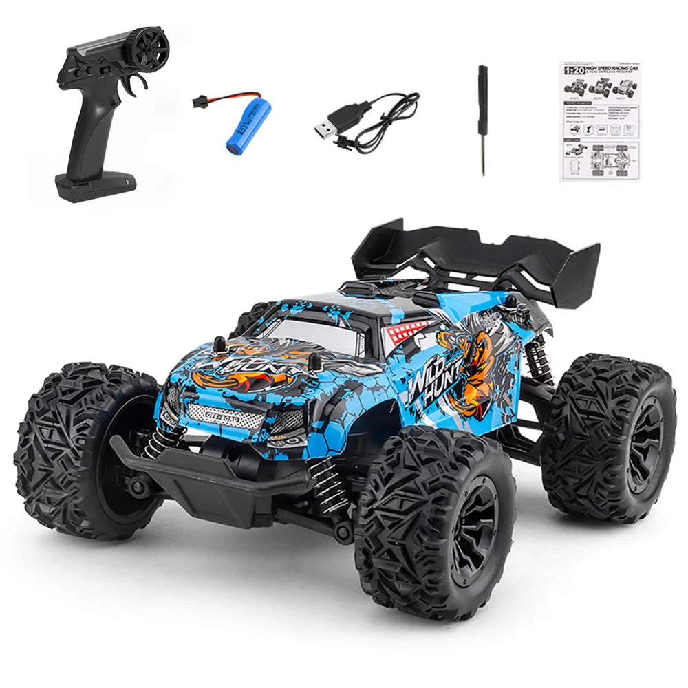 1:20 High-speed Professional Racing Car with LED Light Off-Road Drive 2.4G Remote Control Drift Four-wheel Car Toy Gift for Kids