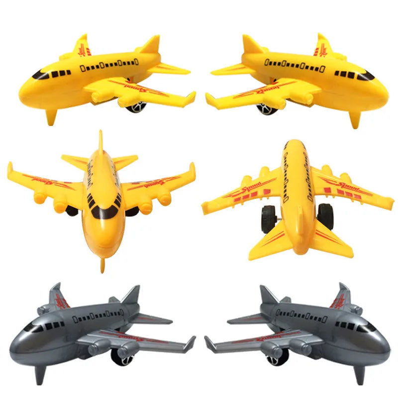 6Pcs/set Cute Pull Back Airplane Model Toy For Kids Baby Mini Colorful Cartoon Aircraft Plane Board Games Children Xmas Gift