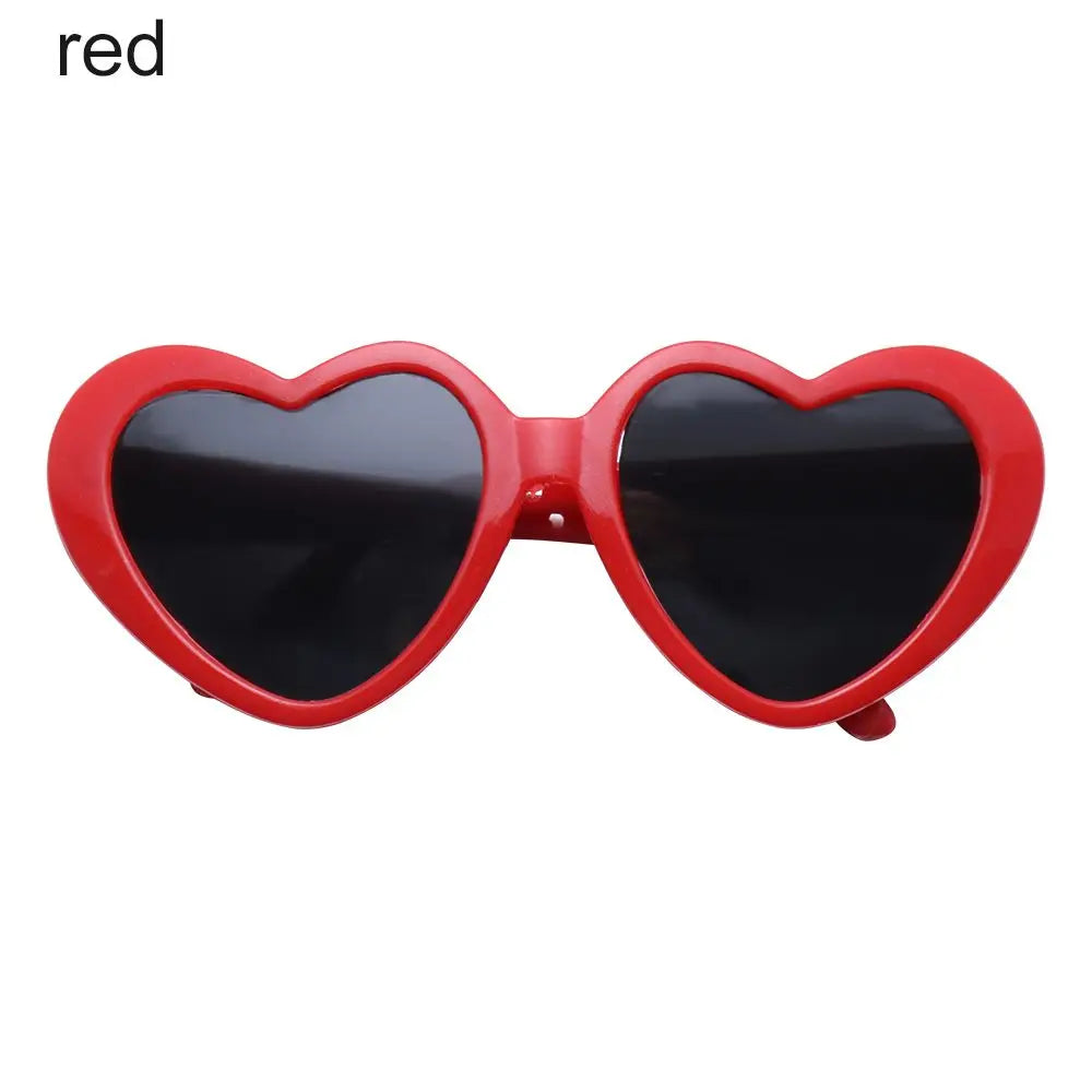 Heart Miniature Sunglasses Candy Color Frame Doll Glasses Toys Eyewear Doll Eyes Clothes Accessories For 60CM Dolls Dress Up