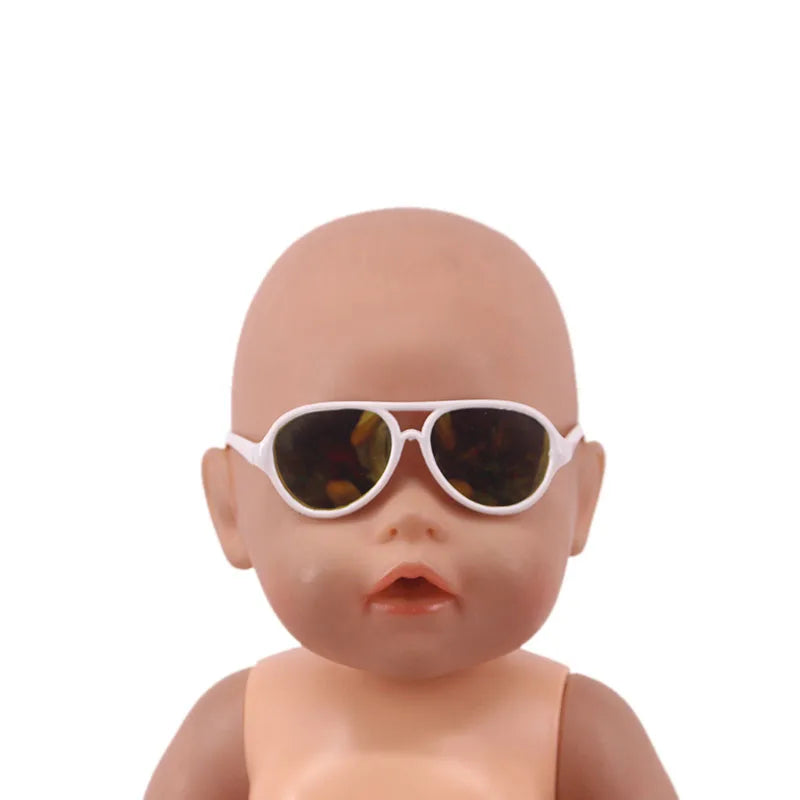 Doll Clothes Glasses 10 Colors Doll Accessories Fit 18 Inch American Doll Gift&43Cm Born Doll Baby For Our Generation Girl's Toy