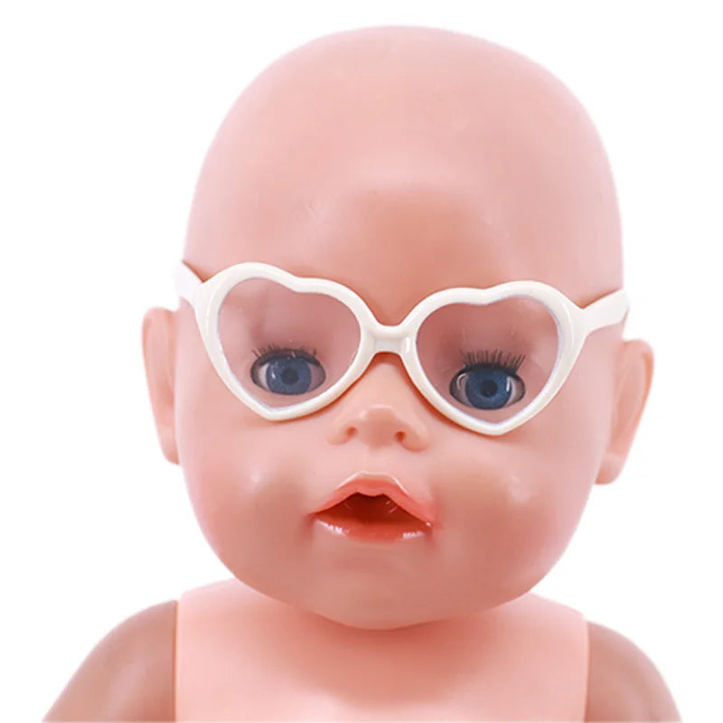 Doll Clothes Glasses 10 Colors Doll Accessories Fit 18 Inch American Doll Gift&43Cm Born Doll Baby For Our Generation Girl's Toy
