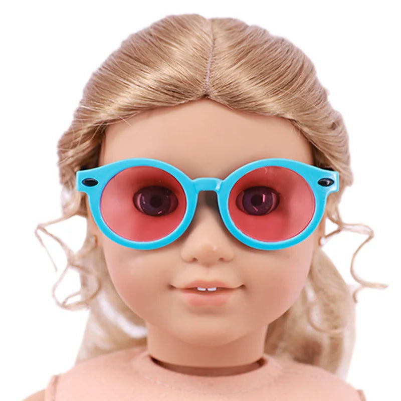 Doll Clothes Glasses 10 Colors Doll Accessories Fit 18 Inch American Doll Gift&43Cm Born Doll Baby For Our Generation Girl's Toy