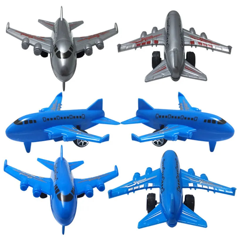 6Pcs/set Cute Pull Back Airplane Model Toy For Kids Baby Mini Colorful Cartoon Aircraft Plane Board Games Children Xmas Gift