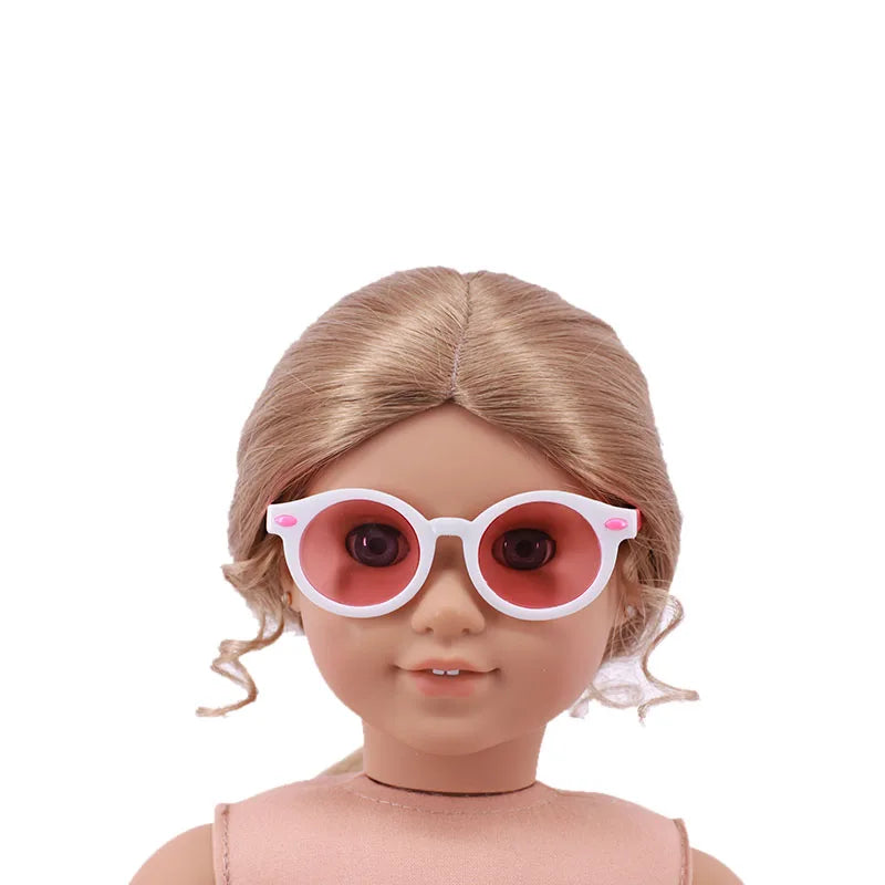 Doll Clothes Glasses 10 Colors Doll Accessories Fit 18 Inch American Doll Gift&43Cm Born Doll Baby For Our Generation Girl's Toy