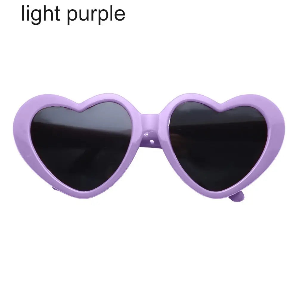 Heart Miniature Sunglasses Candy Color Frame Doll Glasses Toys Eyewear Doll Eyes Clothes Accessories For 60CM Dolls Dress Up