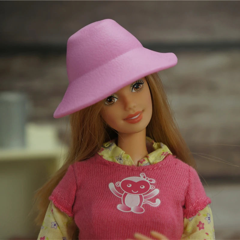 Original Doll Caps Toy Dolls Decors Accessories DIY Doll Riding Cap Suny Hat Baseball Cap For 1/6 Dolls Toy Heads