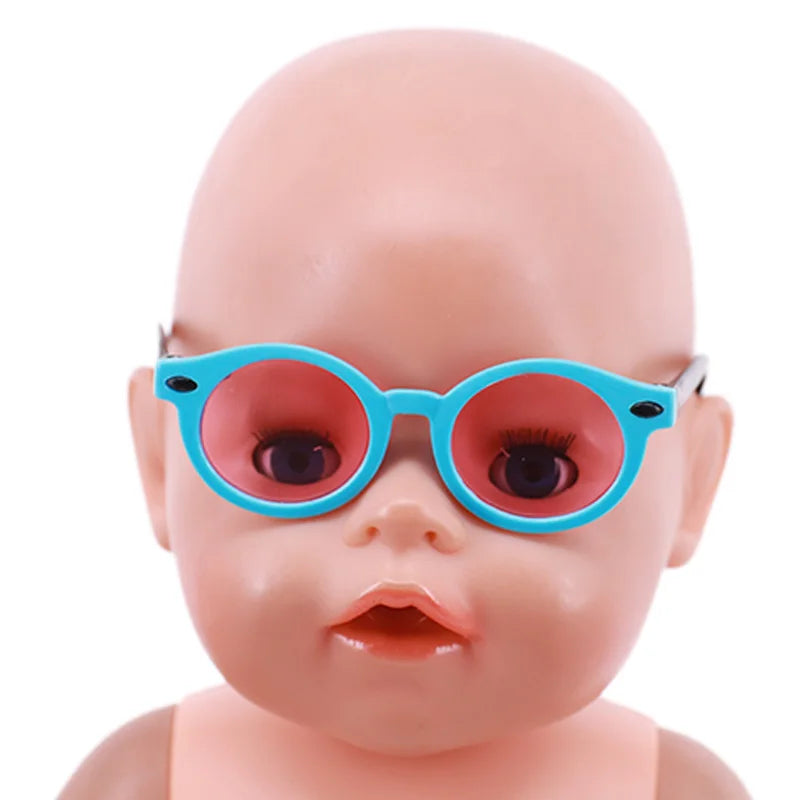 Doll Clothes Glasses 10 Colors Doll Accessories Fit 18 Inch American Doll Gift&43Cm Born Doll Baby For Our Generation Girl's Toy