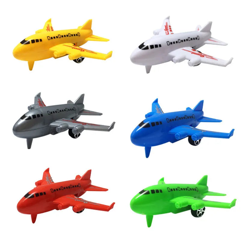 6Pcs/set Cute Pull Back Airplane Model Toy For Kids Baby Mini Colorful Cartoon Aircraft Plane Board Games Children Xmas Gift