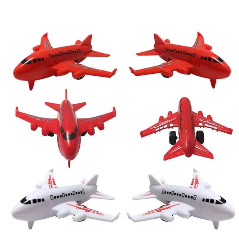 6Pcs/set Cute Pull Back Airplane Model Toy For Kids Baby Mini Colorful Cartoon Aircraft Plane Board Games Children Xmas Gift