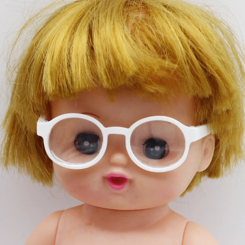 Labubu Glasses  6.5cm Cute Plastic Glasses for 17cm Labubu Macaron and 60cm BJD Dolls and 1/3 BJD Dolls Toy Glasses Accessories