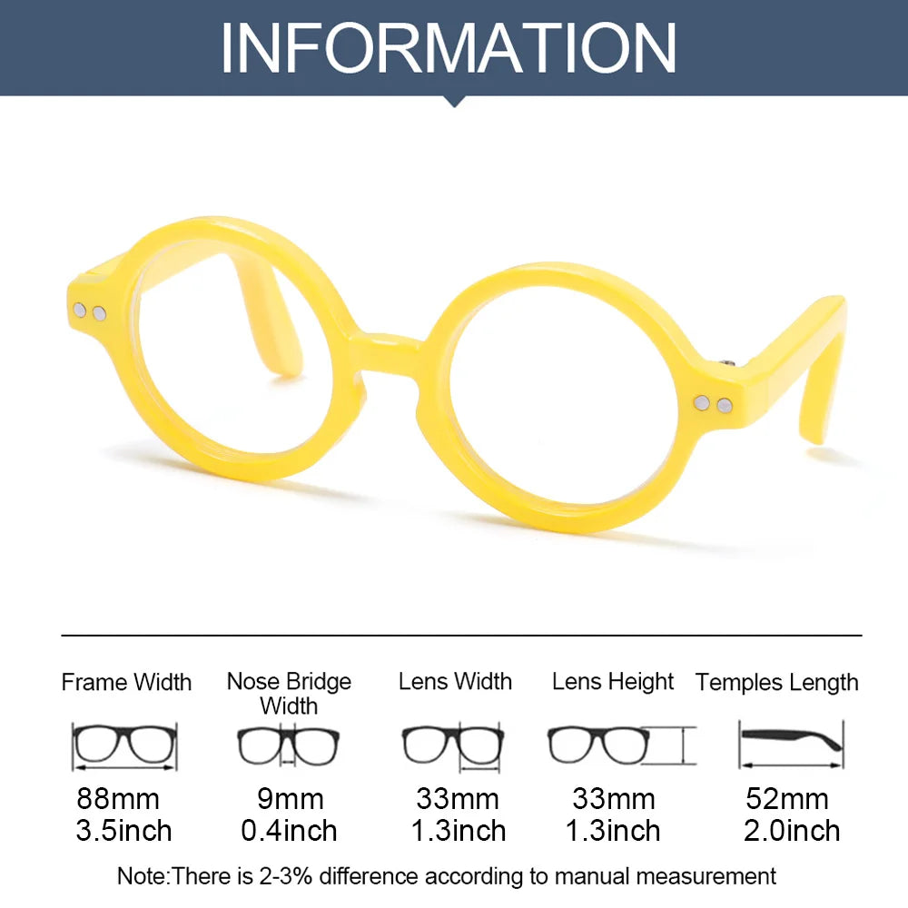 1Pcs Mini Doll Glasses For Blythe Doll Accessories Round Frame Clear Lens Eyeglasses Toys Decoration