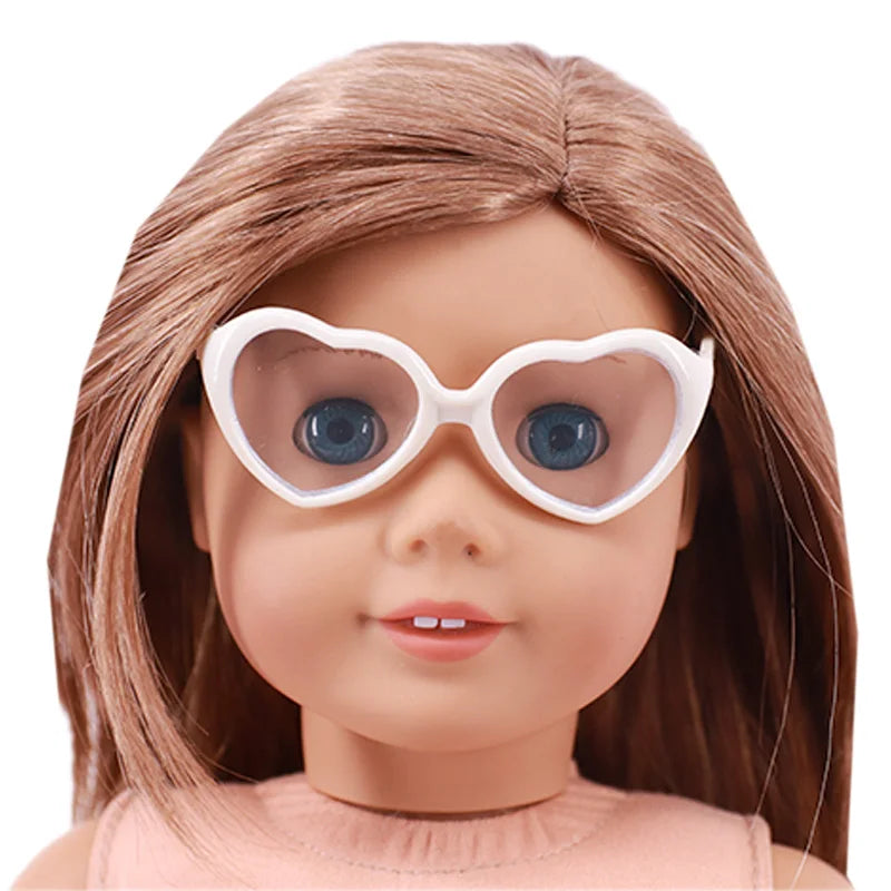 Doll Clothes Glasses 10 Colors Doll Accessories Fit 18 Inch American Doll Gift&43Cm Born Doll Baby For Our Generation Girl's Toy