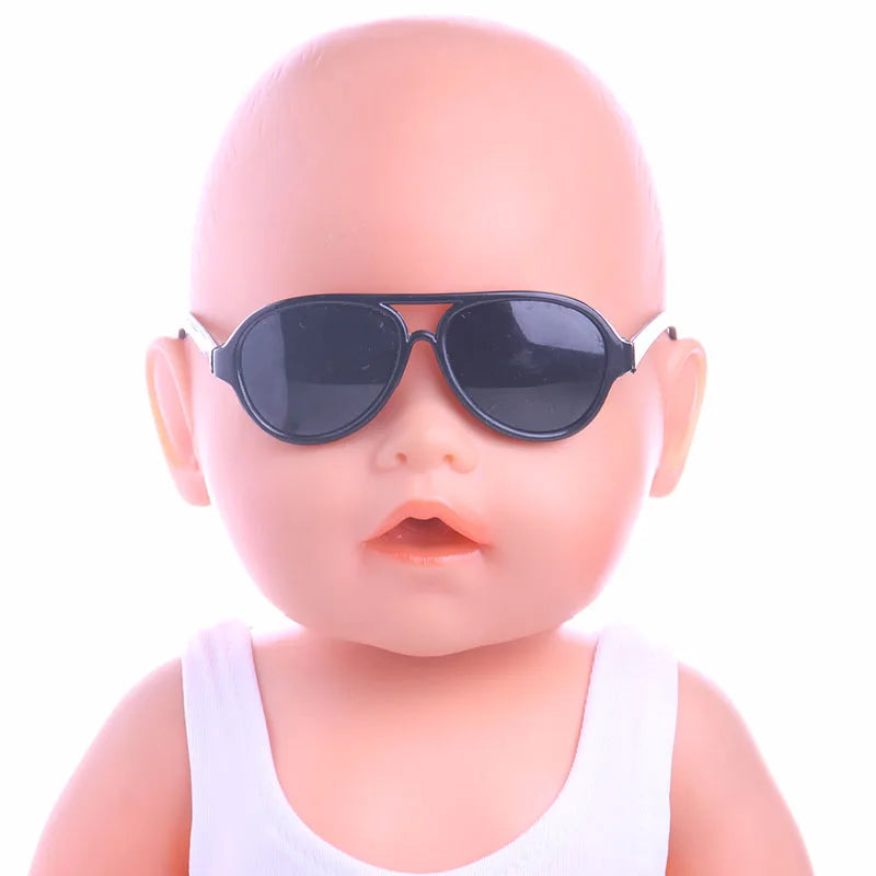 Doll Clothes Glasses 10 Colors Doll Accessories Fit 18 Inch American Doll Gift&43Cm Born Doll Baby For Our Generation Girl's Toy
