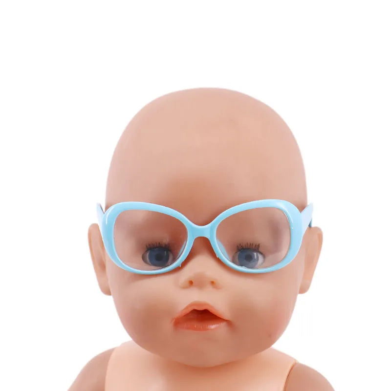 Doll Clothes Glasses 10 Colors Doll Accessories Fit 18 Inch American Doll Gift&43Cm Born Doll Baby For Our Generation Girl's Toy