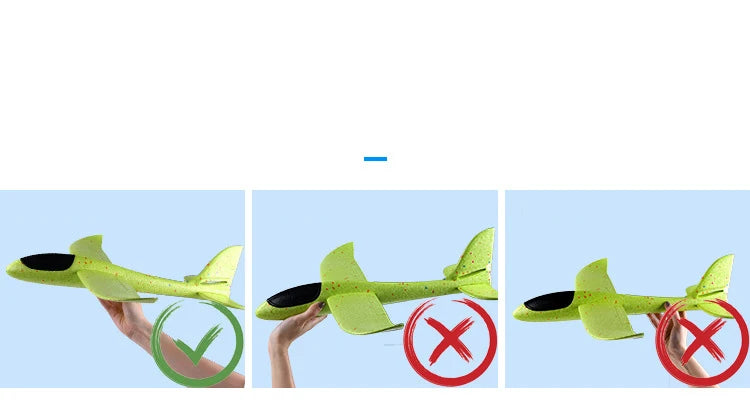 48cm Big Hand Launch Throwing Foam Palne EPP Airplane Model Glider Plane Aircraft Model Outdoor DIY Educational Toy for Children