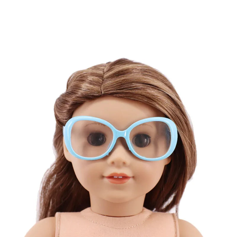 Doll Clothes Glasses 10 Colors Doll Accessories Fit 18 Inch American Doll Gift&43Cm Born Doll Baby For Our Generation Girl's Toy