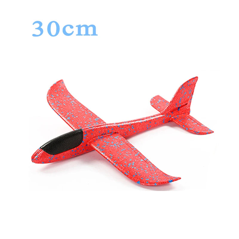 48cm Large EVA Foam Aircraft Toy Hand Throw Flight Glider Aircraft Airplane DIY Model Toy Throwing Roundabout Airplane Kid Gifts
