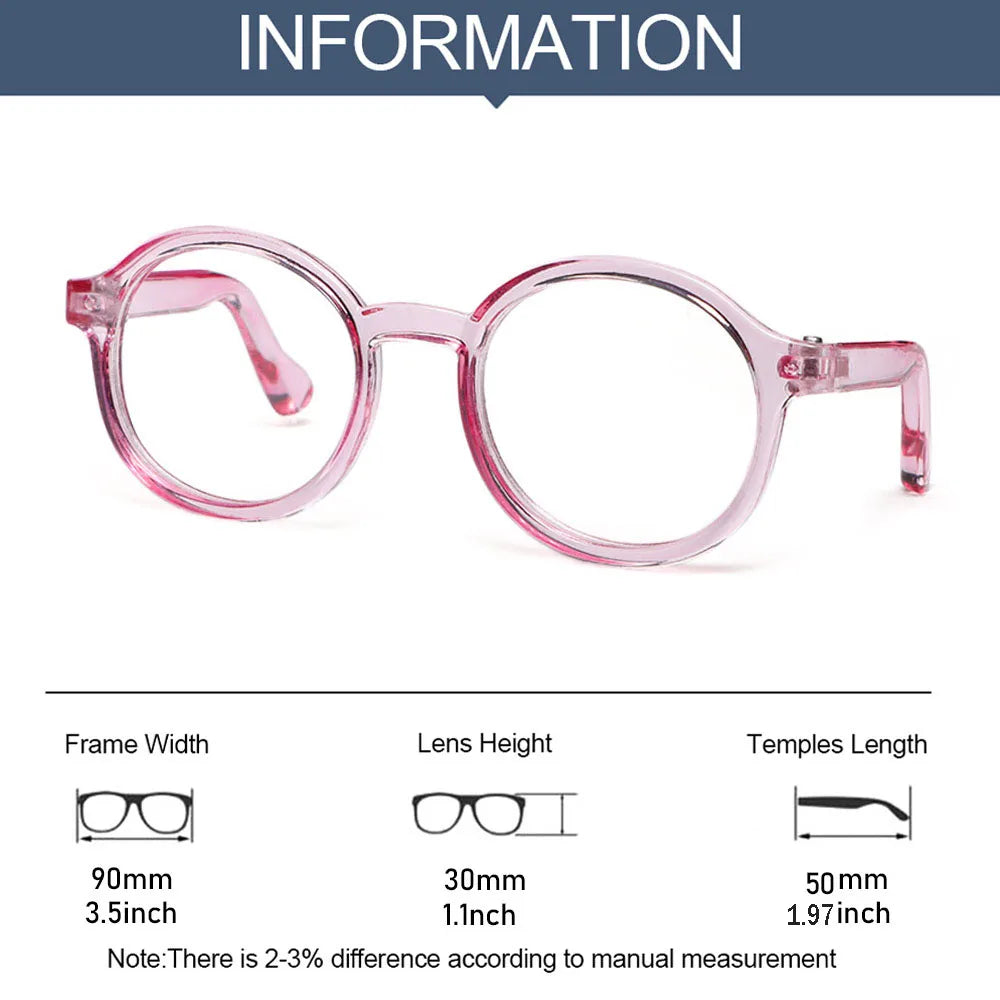 1Pcs Mini Doll Glasses For Blythe Doll Accessories Round Frame Clear Lens Eyeglasses Toys Decoration