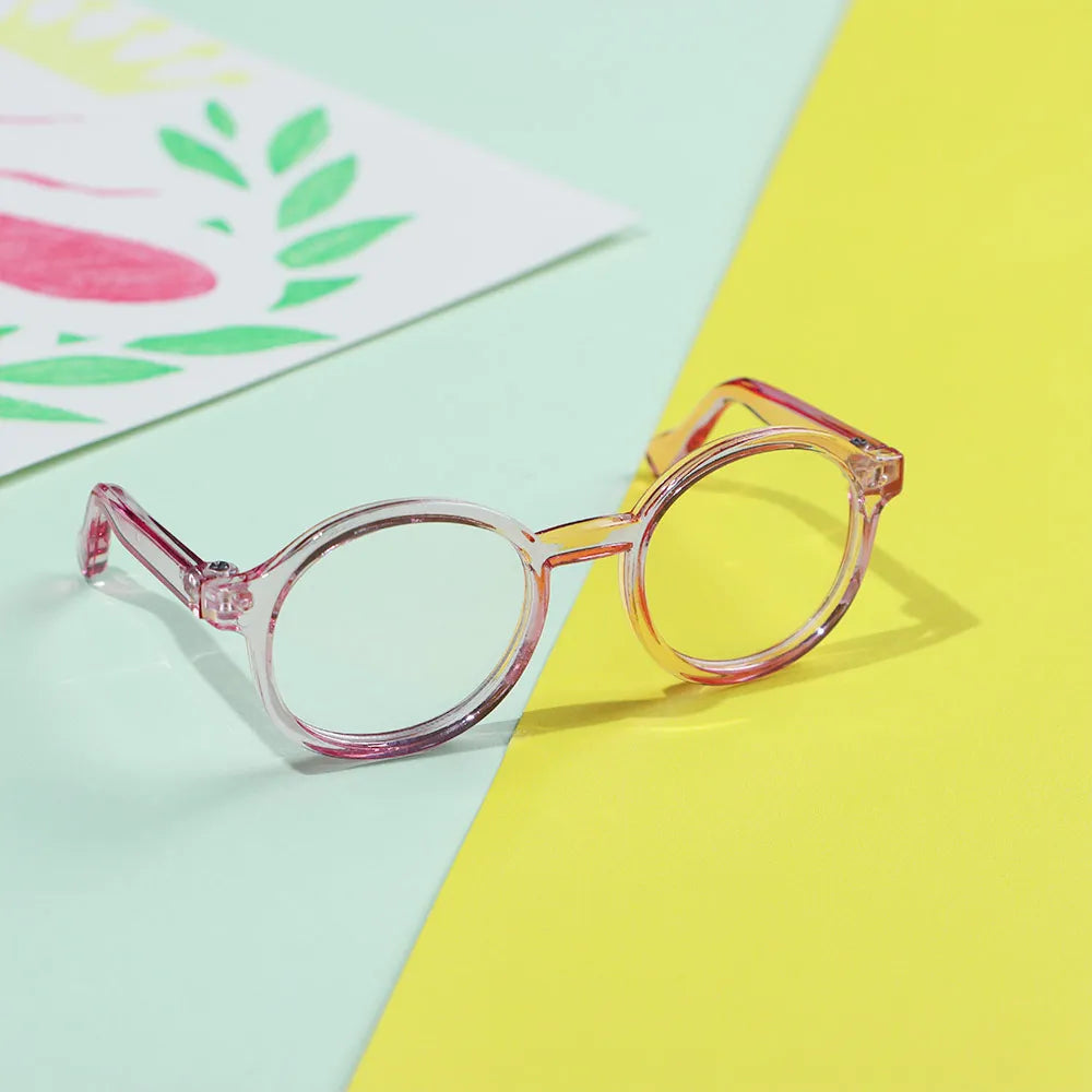 1Pcs Mini Doll Glasses For Blythe Doll Accessories Round Frame Clear Lens Eyeglasses Toys Decoration