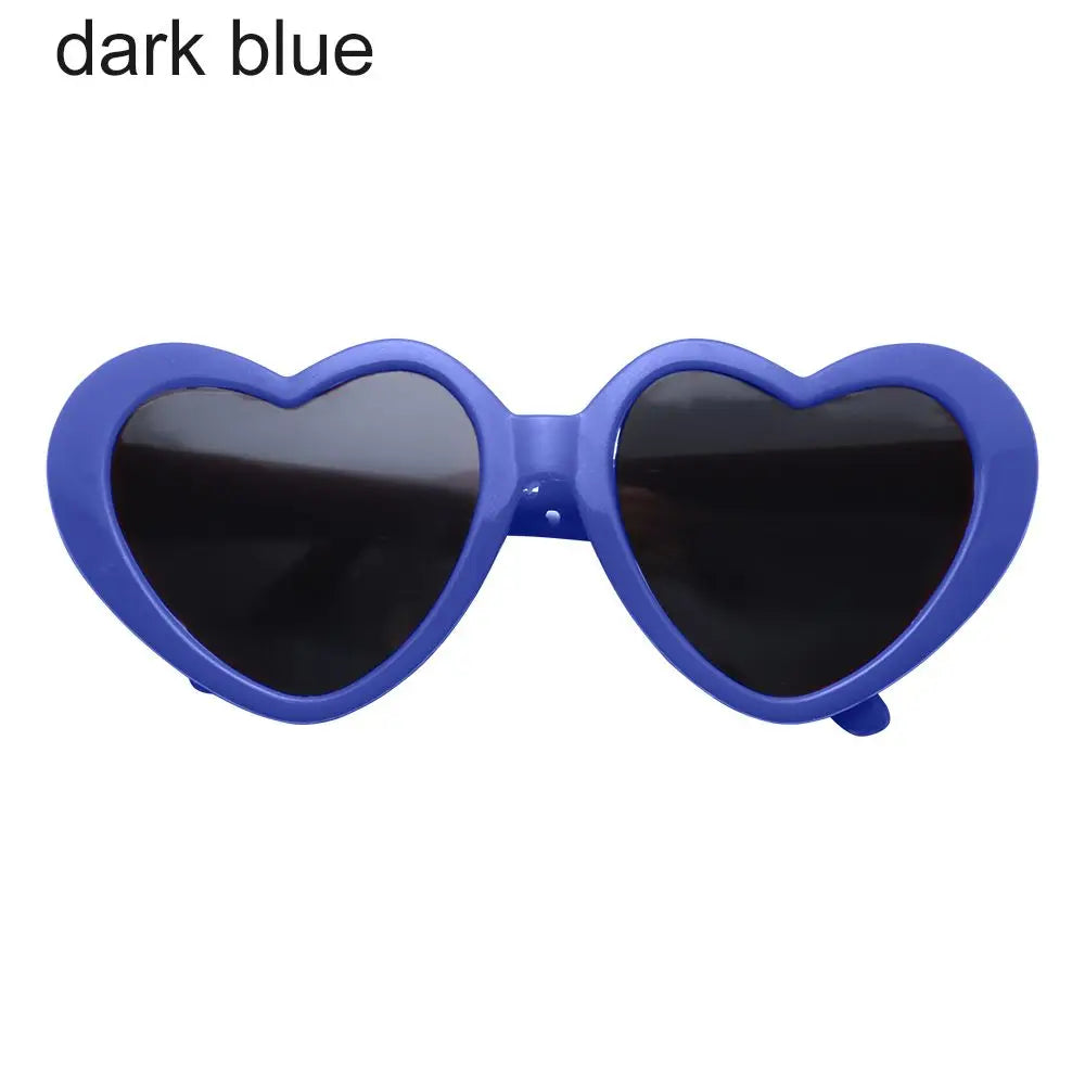 Heart Miniature Sunglasses Candy Color Frame Doll Glasses Toys Eyewear Doll Eyes Clothes Accessories For 60CM Dolls Dress Up