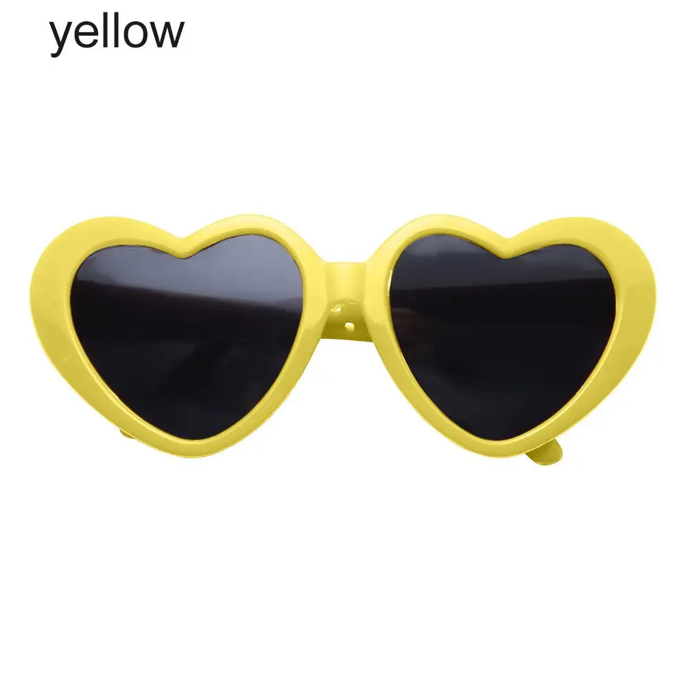 Heart Miniature Sunglasses Candy Color Frame Doll Glasses Toys Eyewear Doll Eyes Clothes Accessories For 60CM Dolls Dress Up
