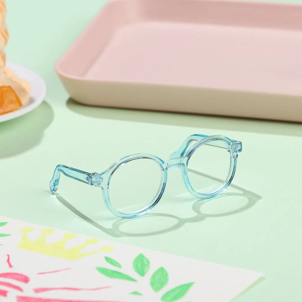 1Pcs Mini Doll Glasses For Blythe Doll Accessories Round Frame Clear Lens Eyeglasses Toys Decoration