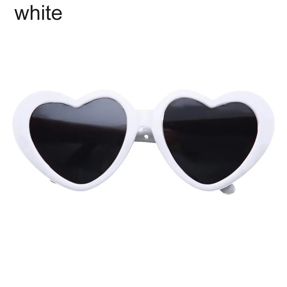 Heart Miniature Sunglasses Candy Color Frame Doll Glasses Toys Eyewear Doll Eyes Clothes Accessories For 60CM Dolls Dress Up