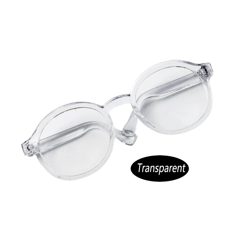 6.5cm Glasses for Labubu Accessories Transparent Plastic Glasses for Labubu Dolls Plush Doll for DIY Toys Doll Glasses Accessory