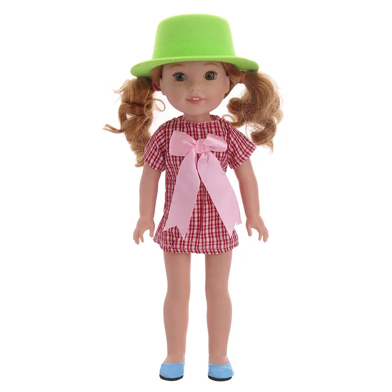 Plush Cute Doll Hat For Paola Reina & 1/3 1/4 1/6 BJD Blyth & 14.5 Inch Wellie Wisher Doll Clothes Accessories
