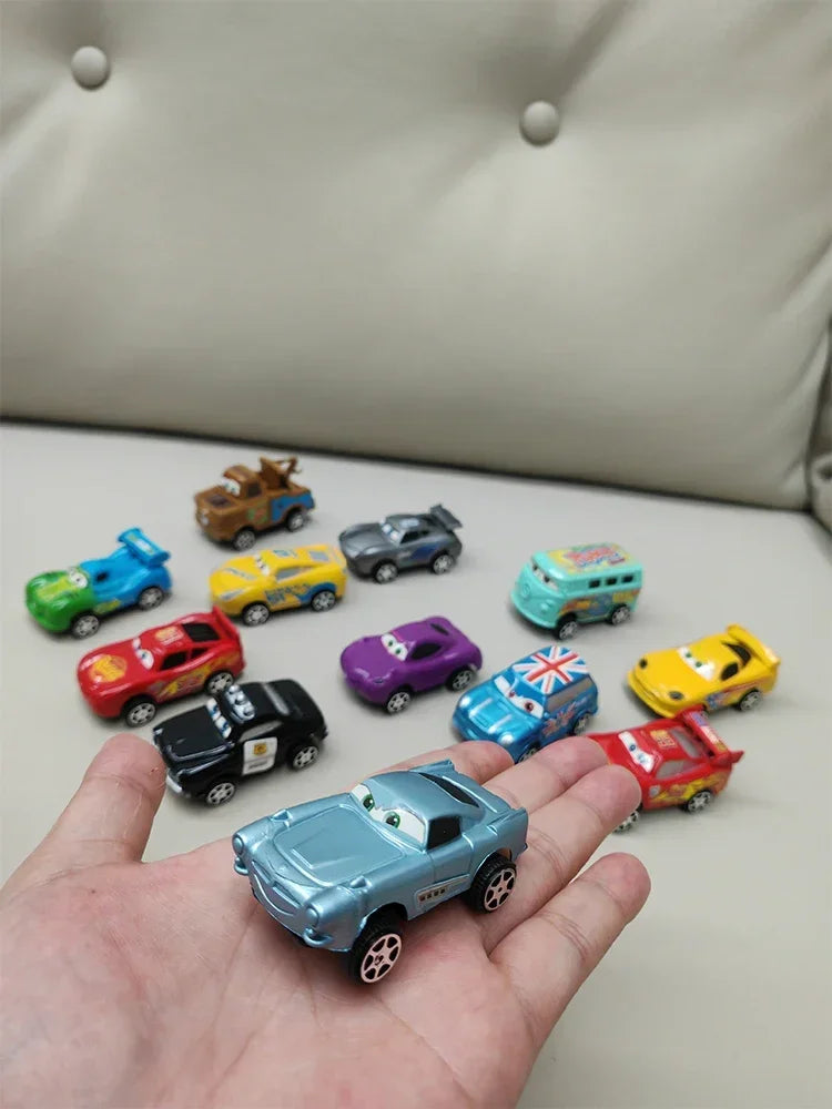 12pcs/set Disney Pixar Cars 3 Back Force Lightning Mcqueen Jackson Storm Mater Model Mini Car Toys Kids Birthday Gift Boxes 2025