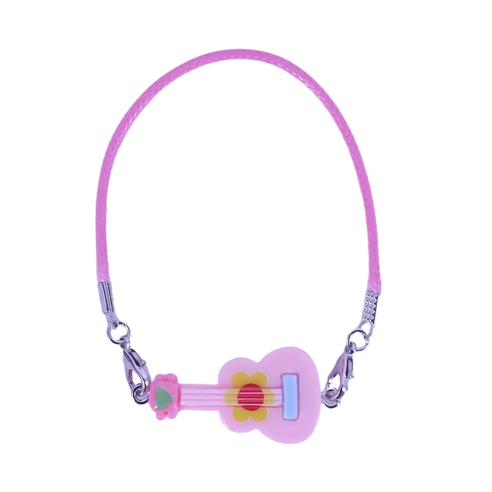 Mini Doll Accessories For Labubu Doll Glasses Mini Cartoon Model Guitar Popcorn Pendant Waist Bag Dollhouse Gift,Girl's Toy