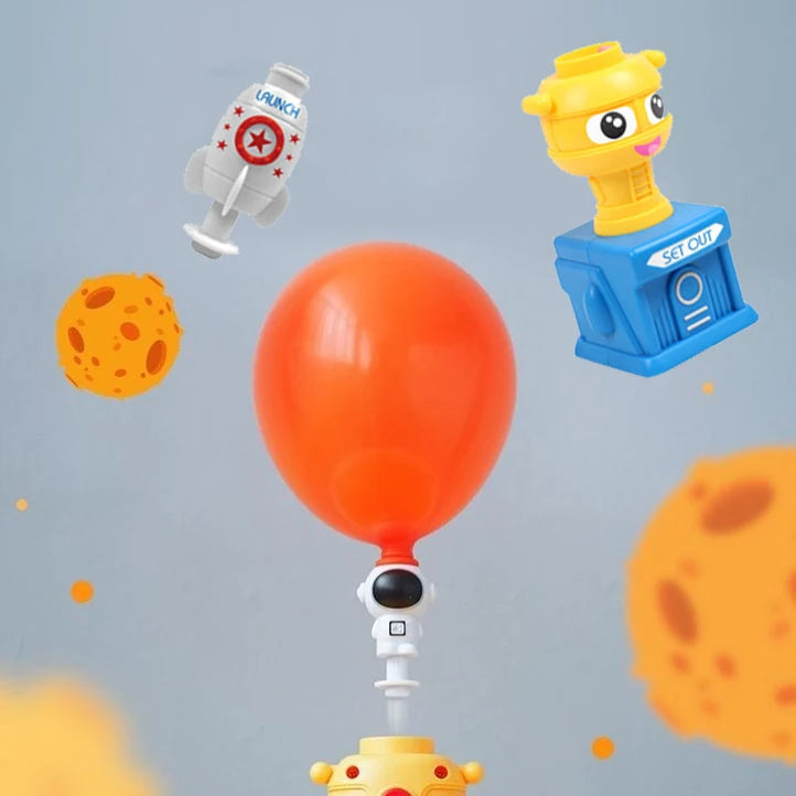 NEW Rocket Balloon Launch Tower Toy Inertia Air Power Balloon Car Science Experimen Puzzle Funny Educational Toys For Children