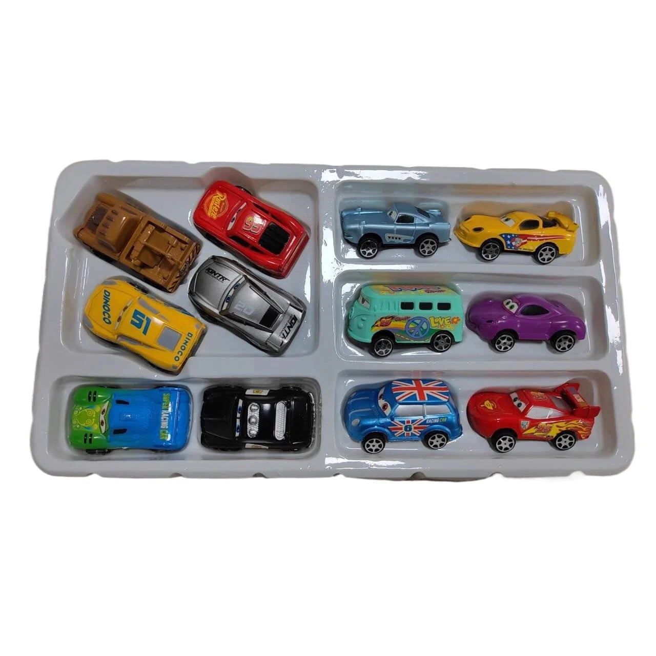 12pcs/set Disney Pixar Cars 3 Back Force Lightning Mcqueen Jackson Storm Mater Model Mini Car Toys Kids Birthday Gift Boxes 2025