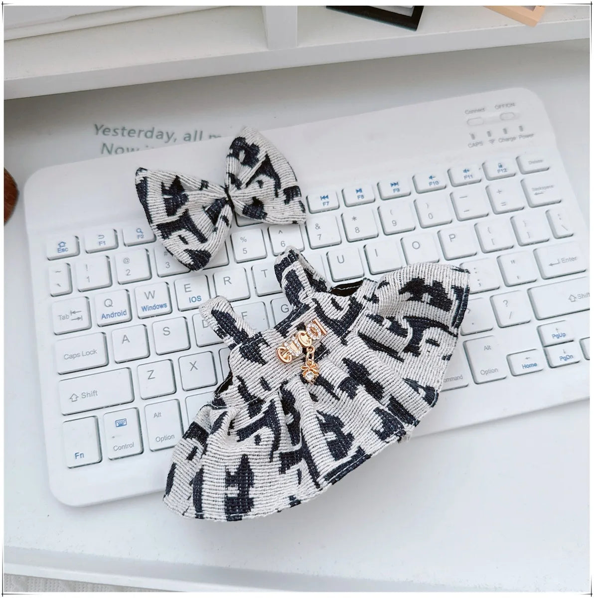 For 17cm Labubu Doll Clothes V1 V2 Doll Clothing Accessories Hat Overall Dress Shoes Bag Doll Accessories Sitting Party Game Toy