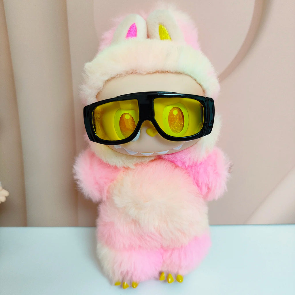 Doll Glasses 6.5cm Goggles Sunglasses for 17cm Labubu V1 V2 V3 Doll Accessories