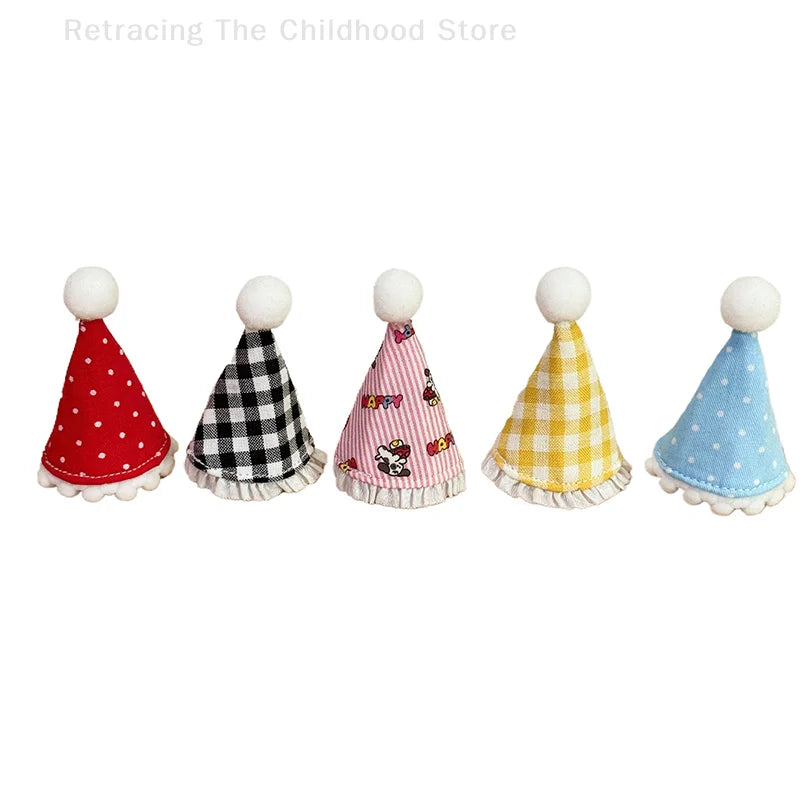 Cute Doll House Doll Hat Mini Birthday Hats Head Covers Cartoon DIY Doll Decoration Toy For Children
