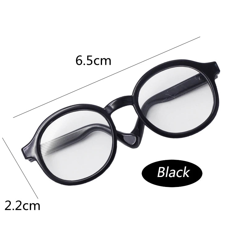 6.5cm Glasses for Labubu Accessories Transparent Plastic Glasses for Labubu Dolls Plush Doll for DIY Toys Doll Glasses Accessory