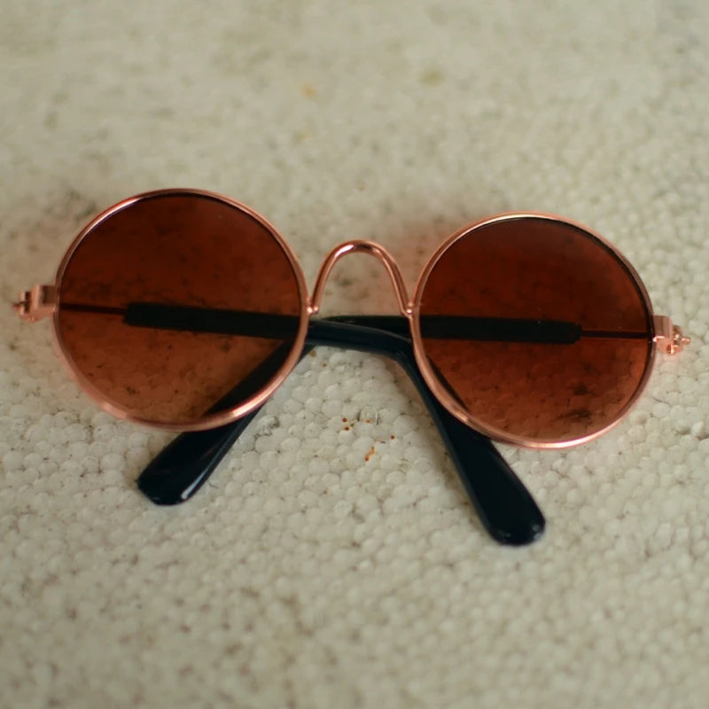 2022 New chirden toys pet toys Doll Cool Glasses Pet Sunglasses For doll Blyth American Grils Toy Photo Props