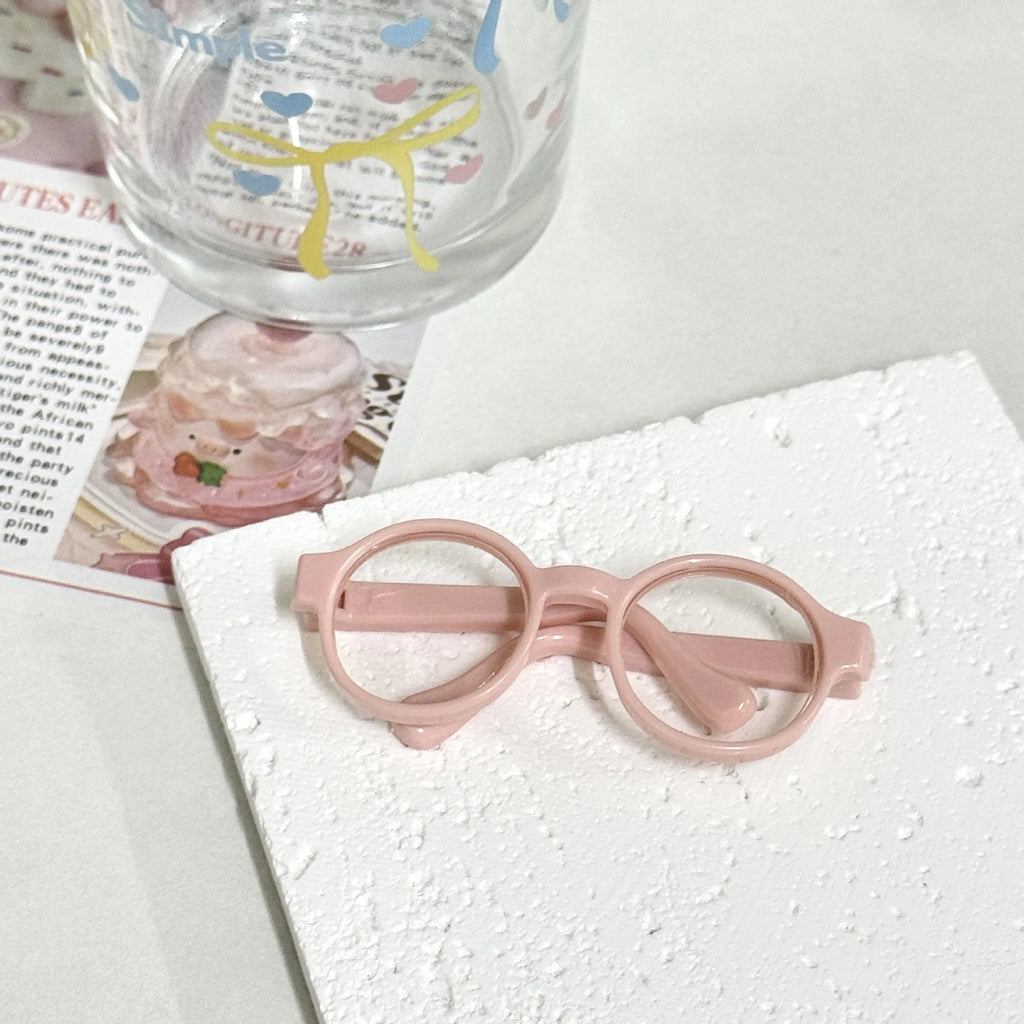 6.5cm Glasses for Labubu Accessories Transparent Plastic Glasses for Labubu Dolls Plush Doll for DIY Toys Doll Glasses Accessory
