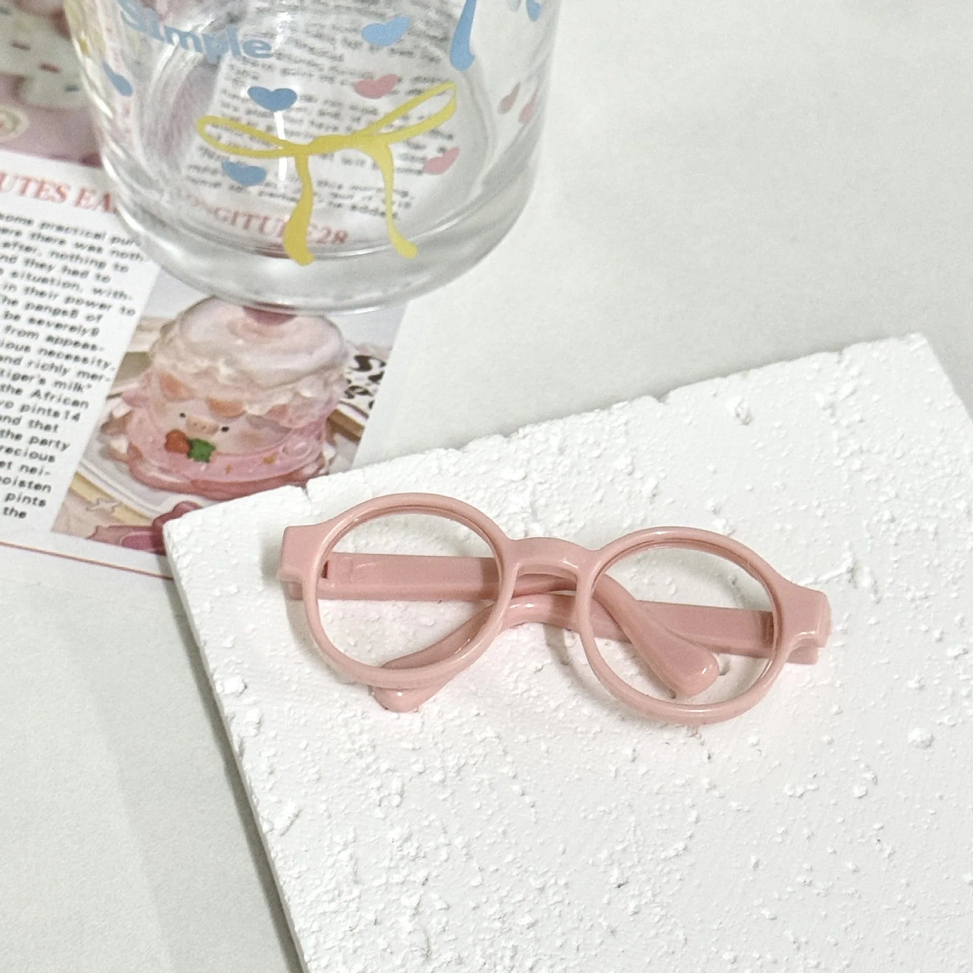 6.5cm Glasses for Labubu Accessories Transparent Plastic Glasses for Labubu Dolls Plush Doll for DIY Toys Doll Glasses Accessory
