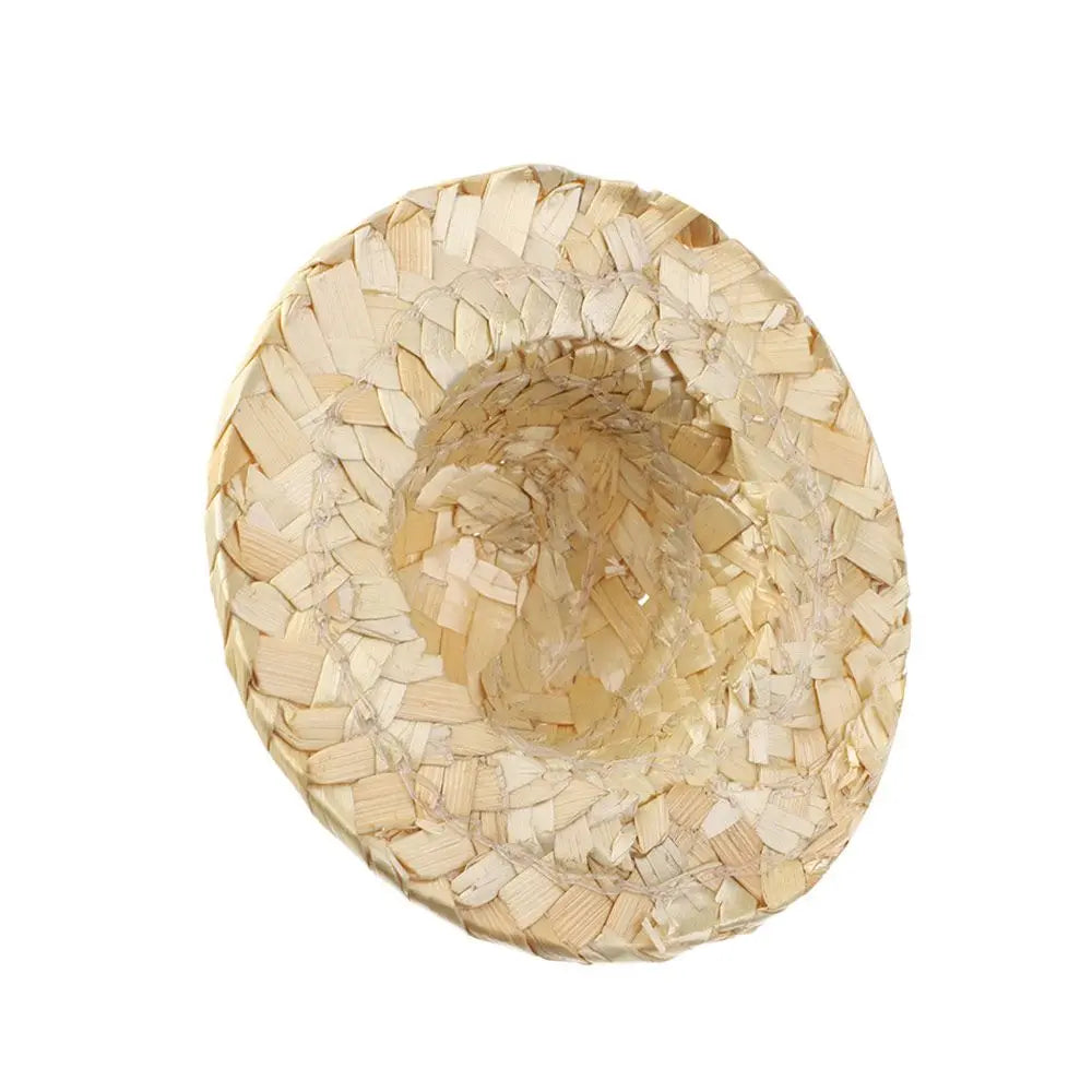 Mini Woven Straw Hat Multiple Sizes Crafts Cute Toys Doll Accessories Woven Straw Hat DIY Decoration Doll Caps