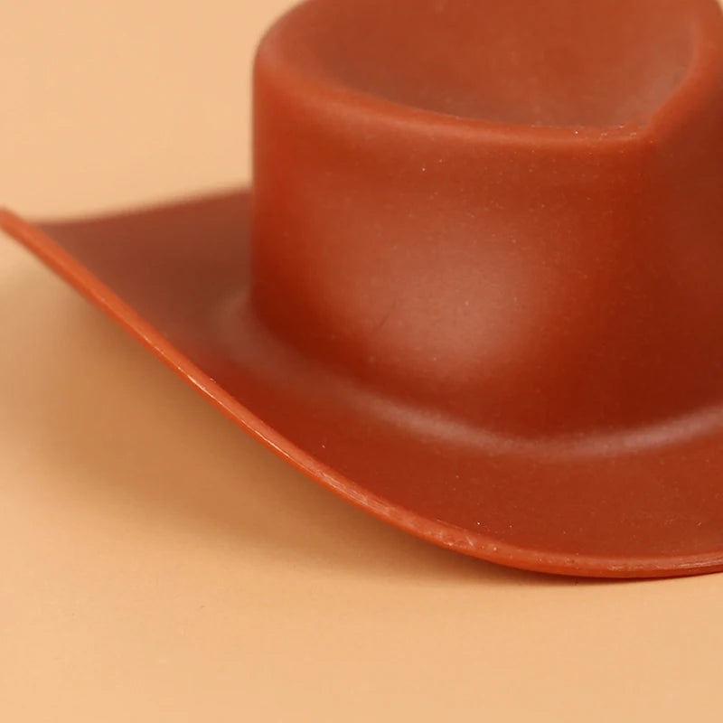 10Pcs Miniature Plastic Doll Hat Western Cowboy Hat Cowgirl Hat For Dolls Decoration Accessories