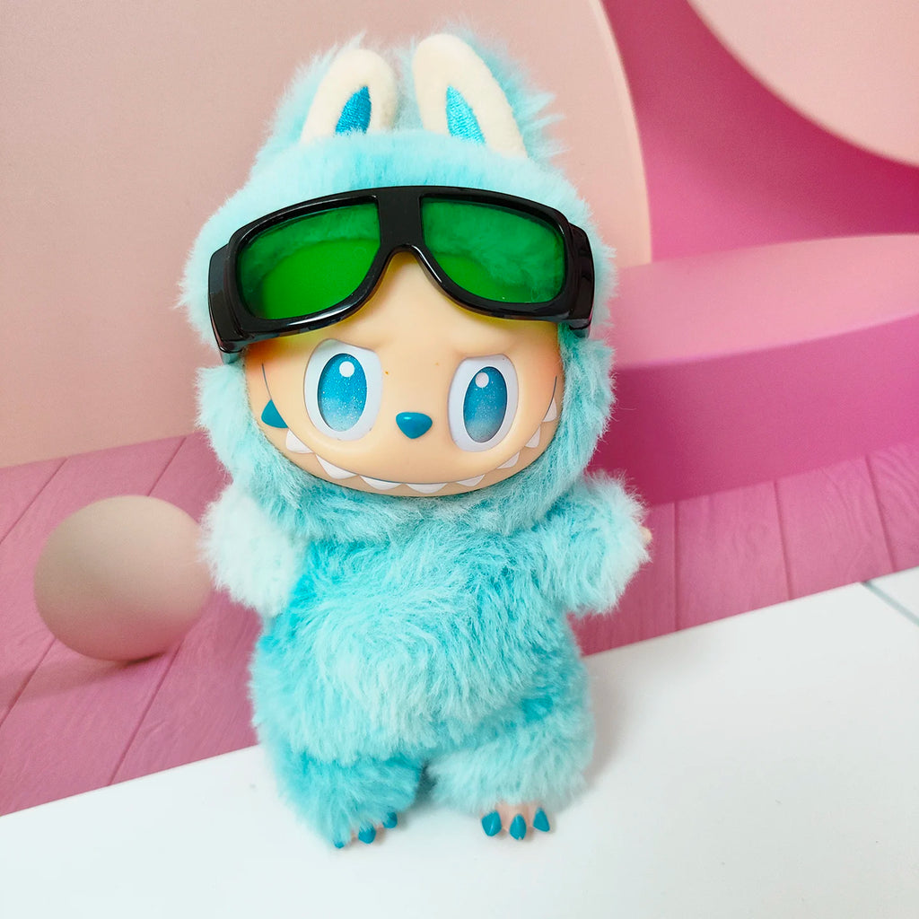 Doll Glasses 6.5cm Goggles Sunglasses for 17cm Labubu V1 V2 V3 Doll Accessories