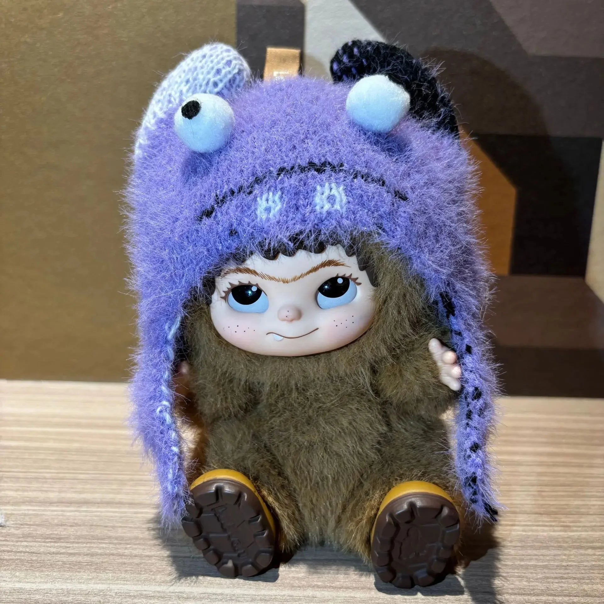 Wakuku Plush Doll Hat 20cm Soft Toy Headwear Doll Accessories Cute Furry Cap for Kids Playtime