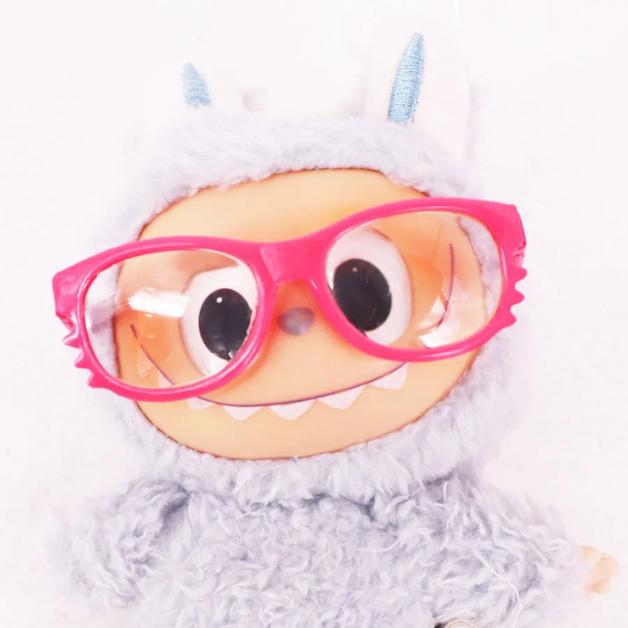 Mini Doll Accessories For Labubu Doll Glasses Mini Cartoon Model Guitar Popcorn Pendant Waist Bag Dollhouse Gift,Girl's Toy
