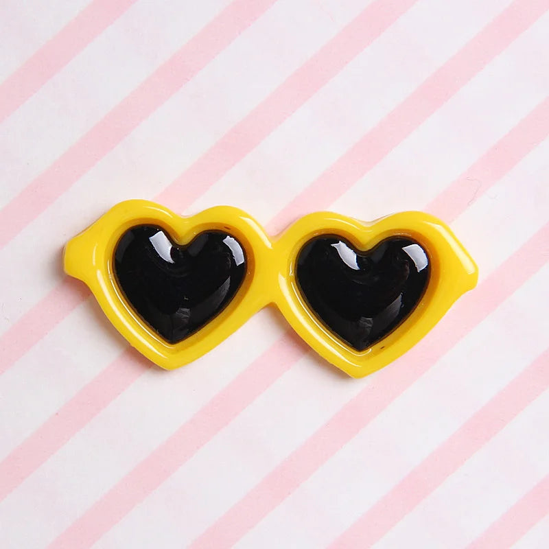 10pcs Doll Sunglasses Glasses Love Heart on Toys Dolls Princess Dress Up Accessories