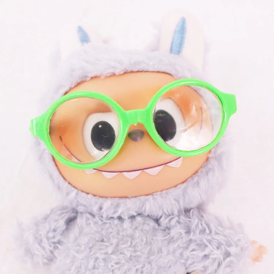 Mini Doll Accessories For Labubu Doll Glasses Mini Cartoon Model Guitar Popcorn Pendant Waist Bag Dollhouse Gift,Girl's Toy