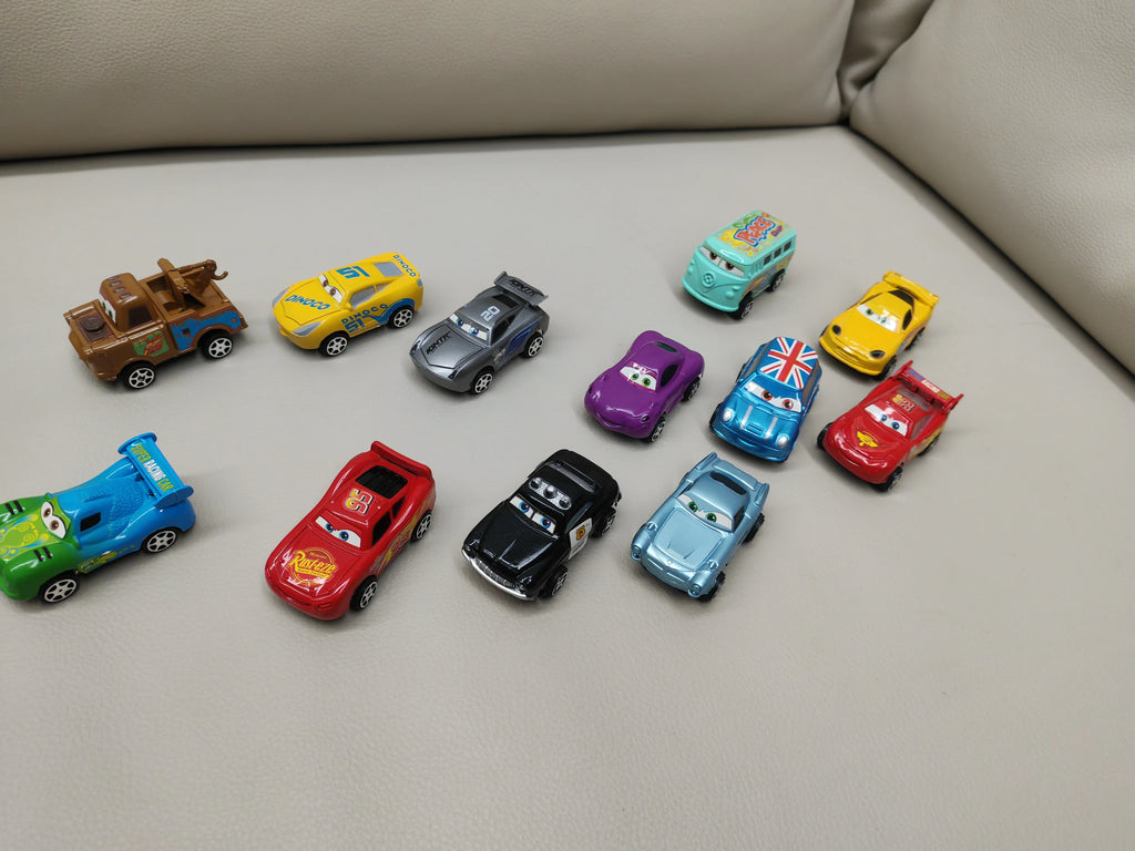 12pcs/set Disney Pixar Cars 3 Back Force Lightning Mcqueen Jackson Storm Mater Model Mini Car Toys Kids Birthday Gift Boxes 2025