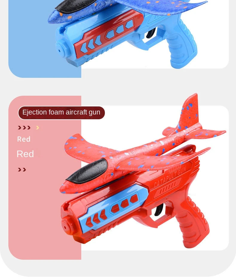 Children's Ejection Aircraft Toys Foam Aircraft Glider Parent-child Outdoor Games Toys Children's Gifts Foam Shooting Flying Toy
