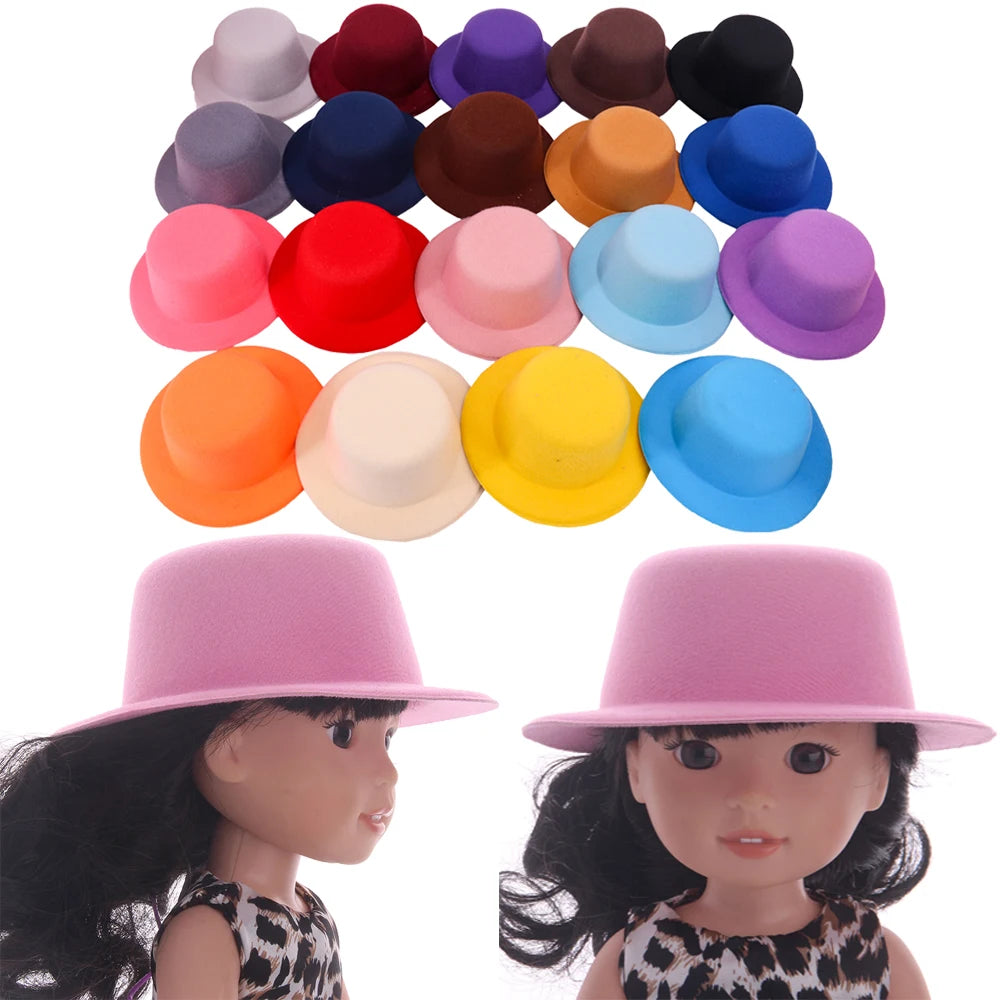 Plush Cute Doll Hat For Paola Reina & 1/3 1/4 1/6 BJD Blyth & 14.5 Inch Wellie Wisher Doll Clothes Accessories